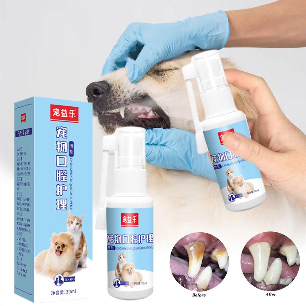 Teeth Whitening Mouthwash - Pet Oral Desodorizar Spray, Remove Mau