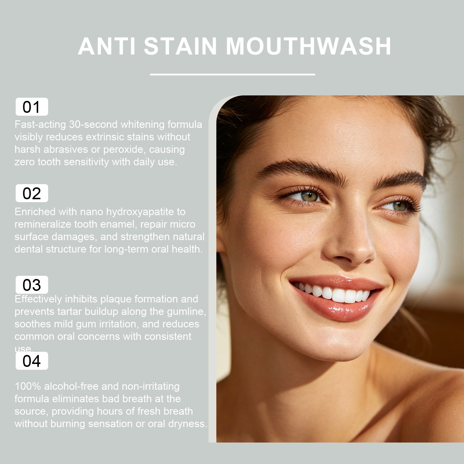 Enxaguante bucal anti-manchas  - Teeth Whitening Mouthwash avaliação e preço