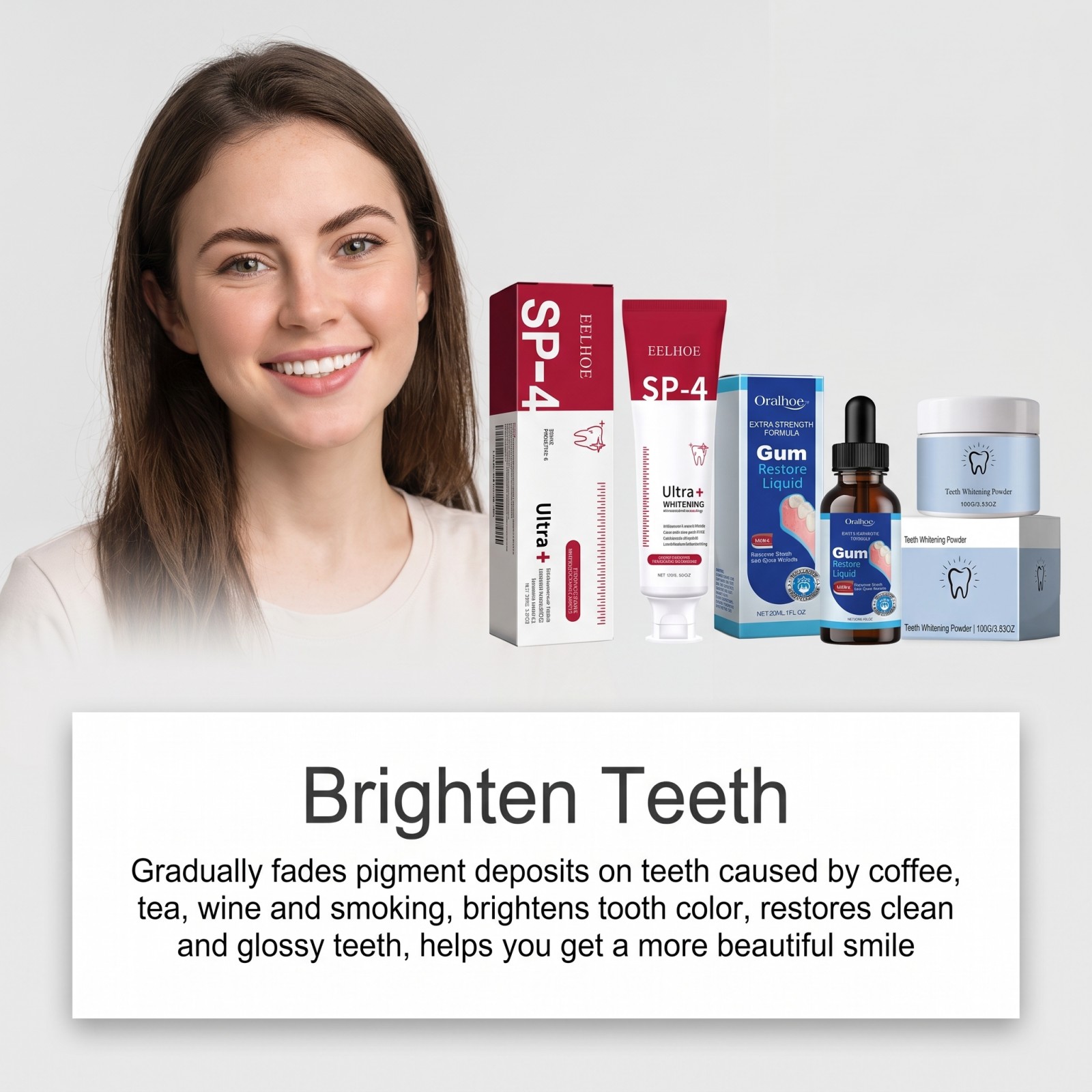 Kit de Cuidados Bucais: Pasta  - Teeth Whitening Serum avaliação e preço