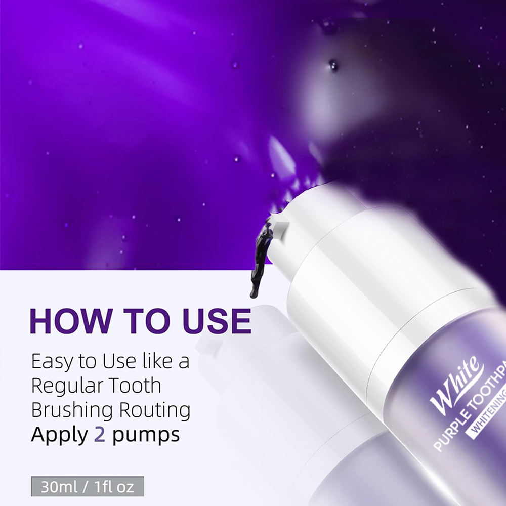 Pasta de Dente Clareadora Roxa - Teeth Whitening Serum avaliação e preço